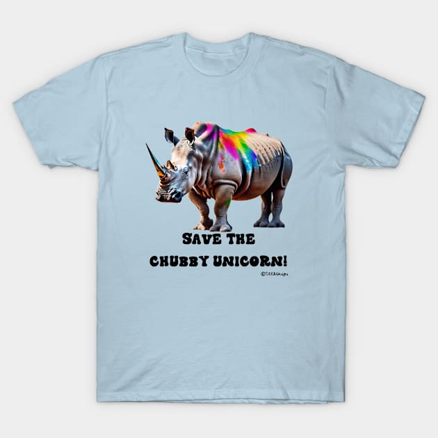 Save The Chubby Unicorn! T-Shirt by dekimdesigns